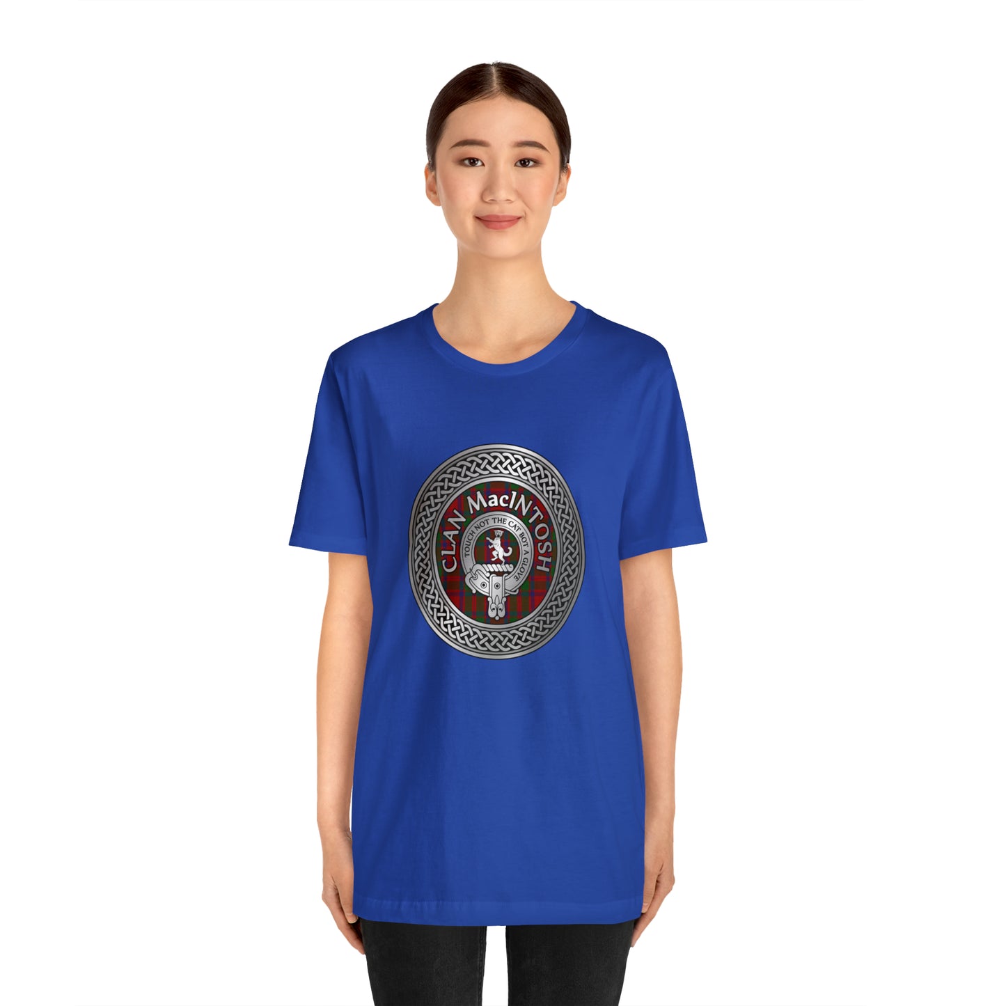 Clan MacIntosh Crest & Tartan Knot | Unisex T-Shirt