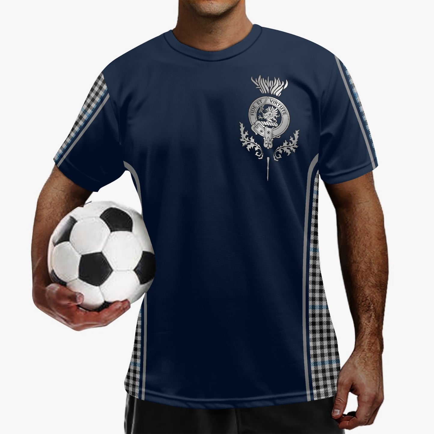 Clan Gladstone Crest & Tartan Soccer Jersey