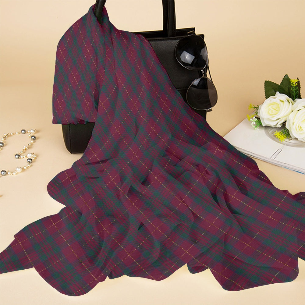 Wanstall Kent Tartan Bias Chiffon Scarf