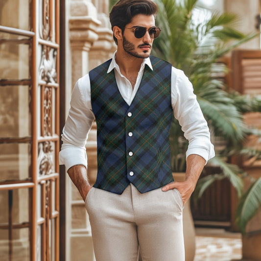 Clan Gunn Ancient Tartan Bias Suit vest jacket