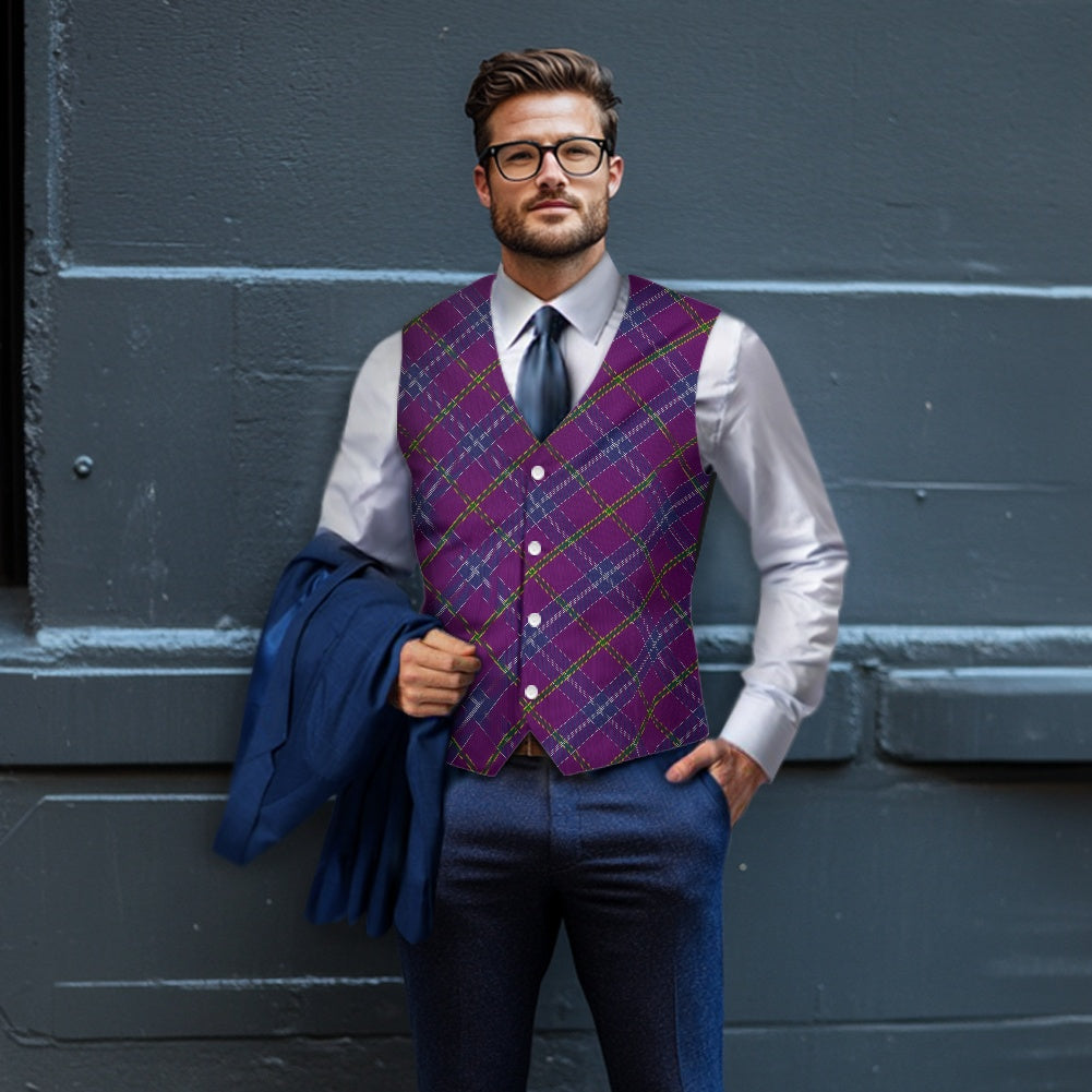 Clan Jackson Tartan Bias Suit vest jacket