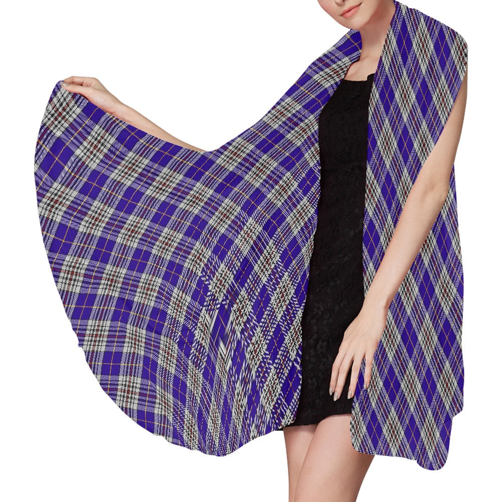 Clan Hannah Tartan Bias Chiffon Scarf