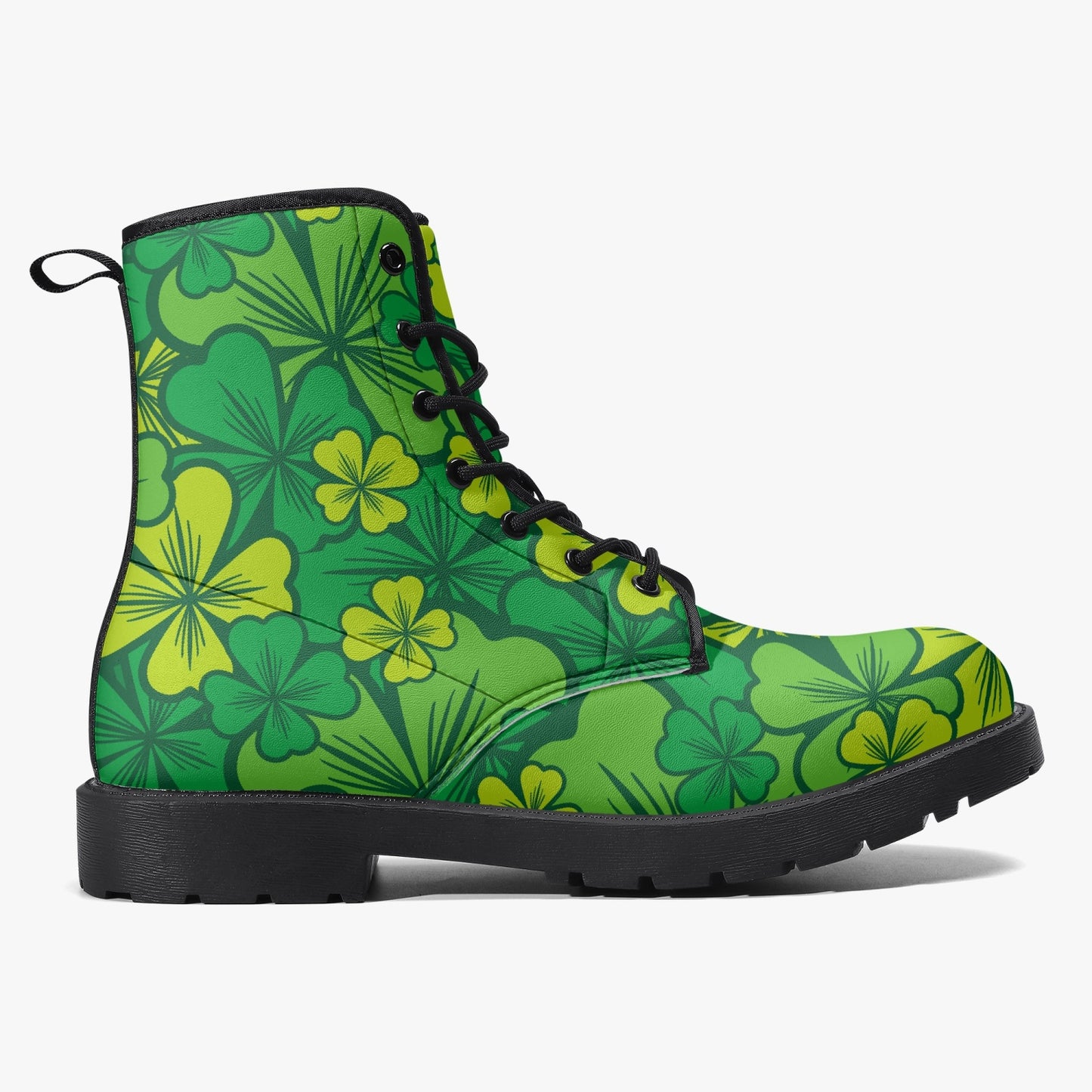 Irish Shamrock Leather Boots