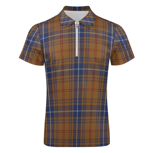 US State - New Jersey Tartan Short sleeve polo shirt