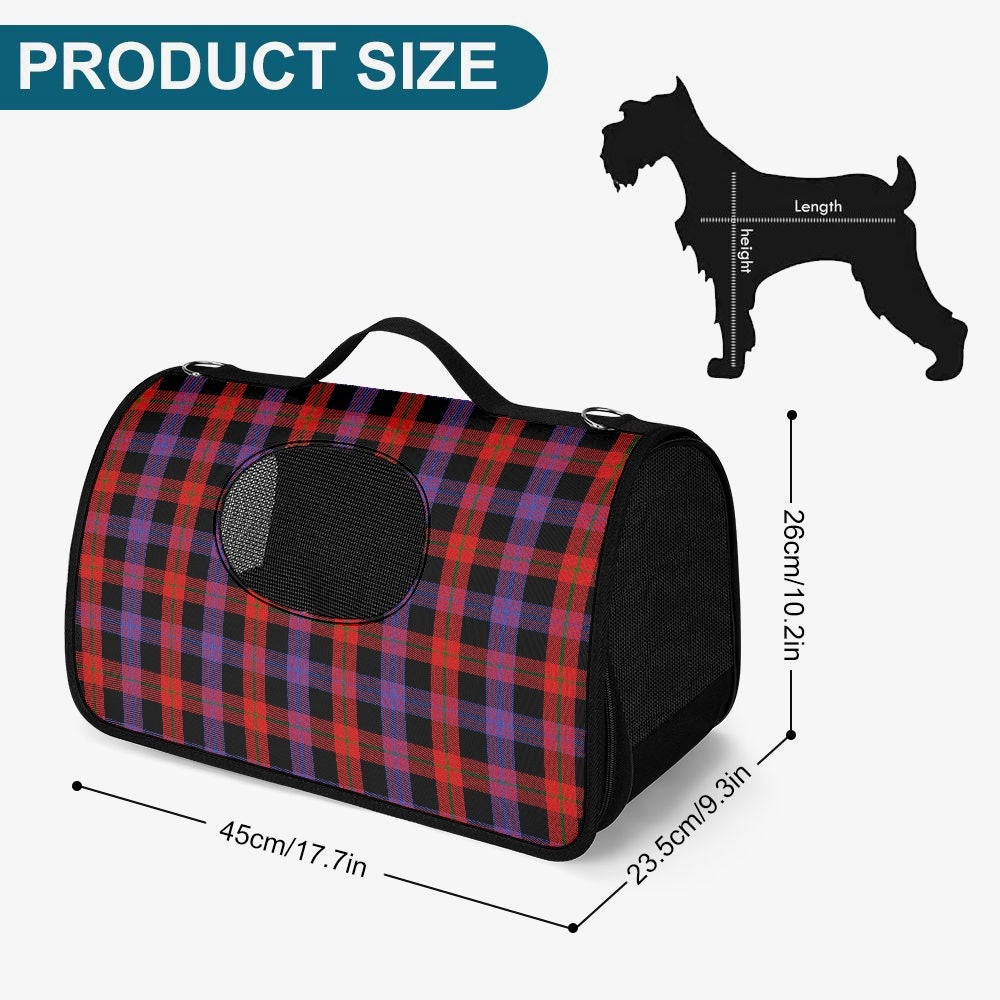 Clan Brown Tartan Pet Carrier Bag