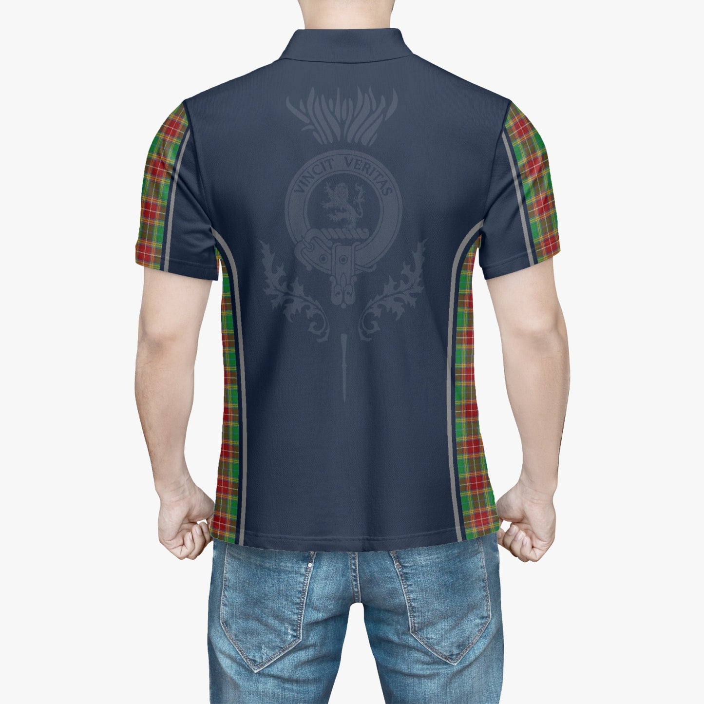 Clan Baxter Crest & Tartan Polo Shirt