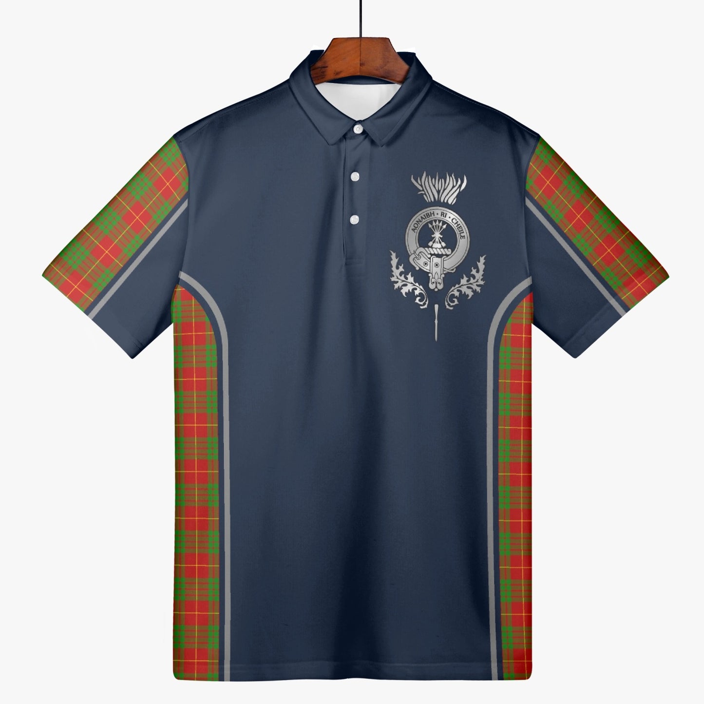 Clan Cameron Crest & Tartan Polo Shirt