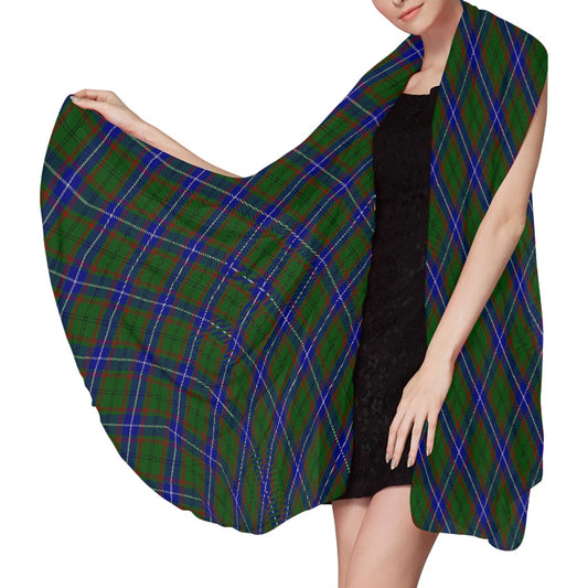 Clan Lee Tartan Bias Chiffon Scarf