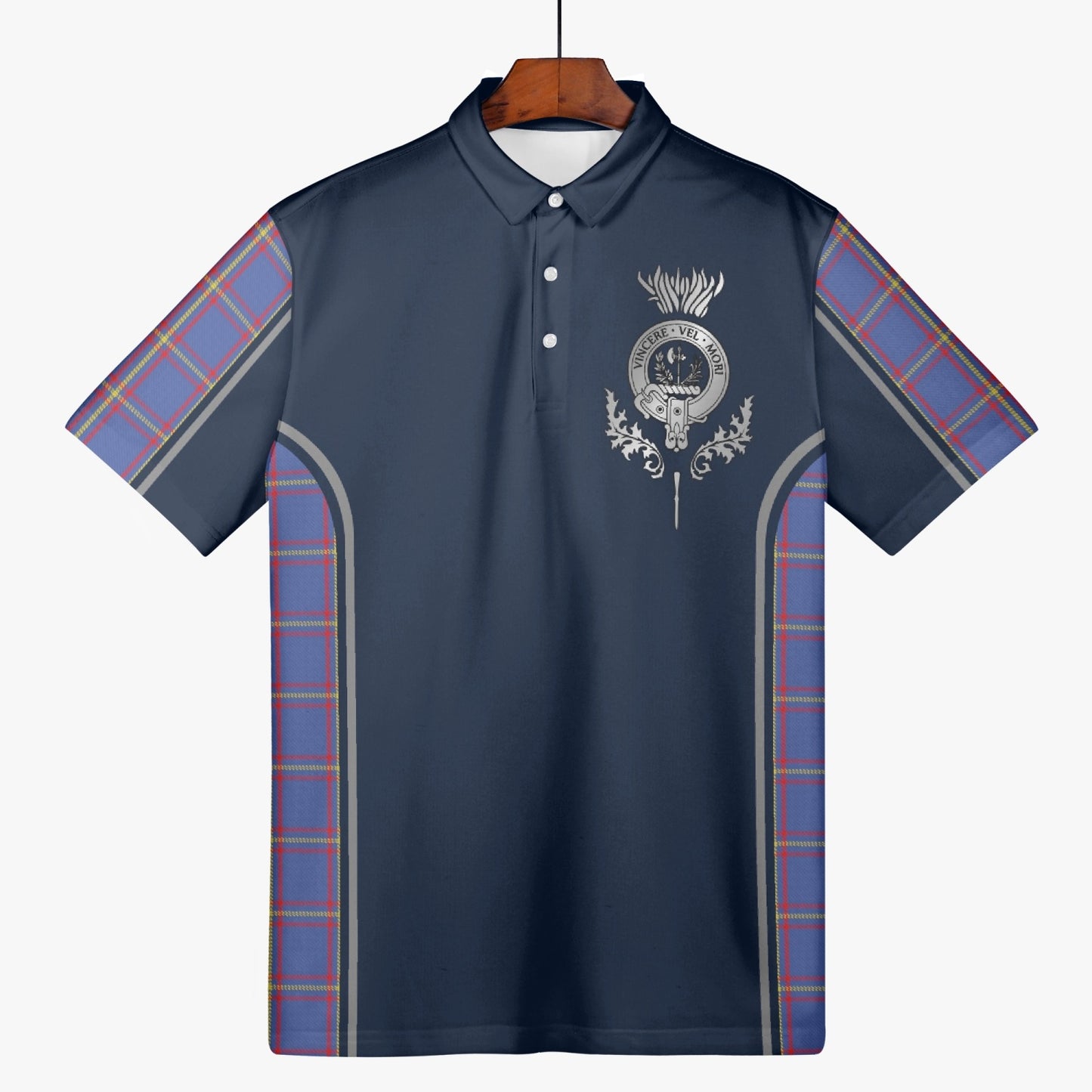 Clan MacLaine Crest & Tartan Polo Shirt