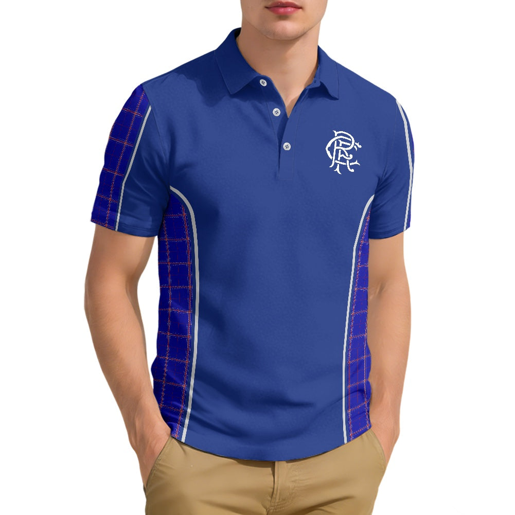 Rangers RFC Crest & Tartan Polo