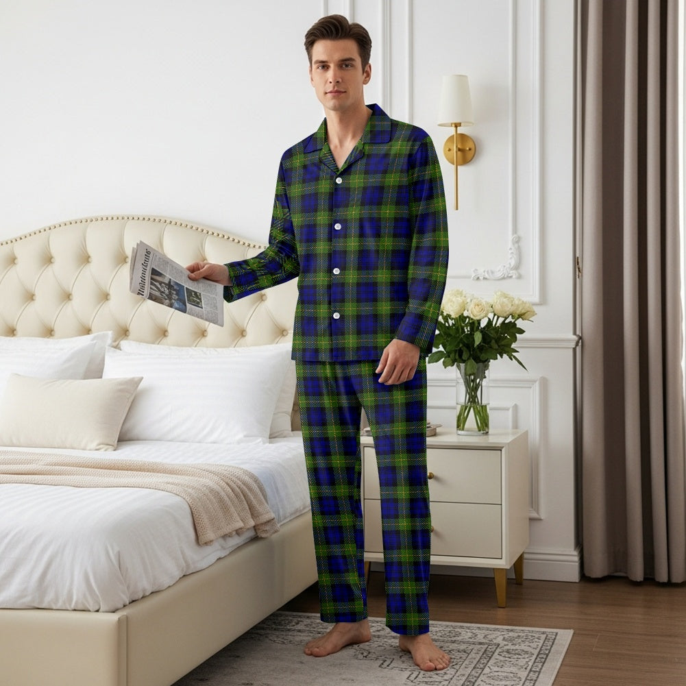 Gordon Highlanders Tartan Men's button pajamas