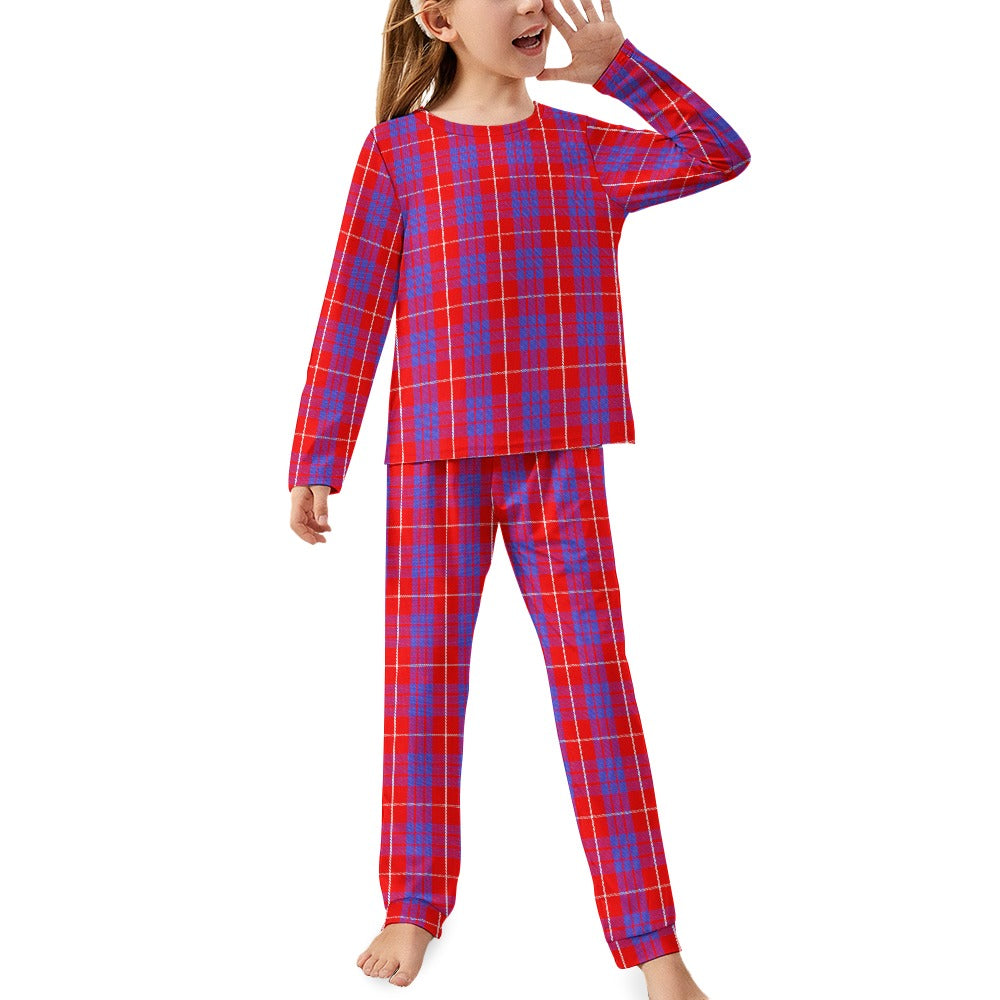 Clan Hamilton Tartan Girl's Pajama suit