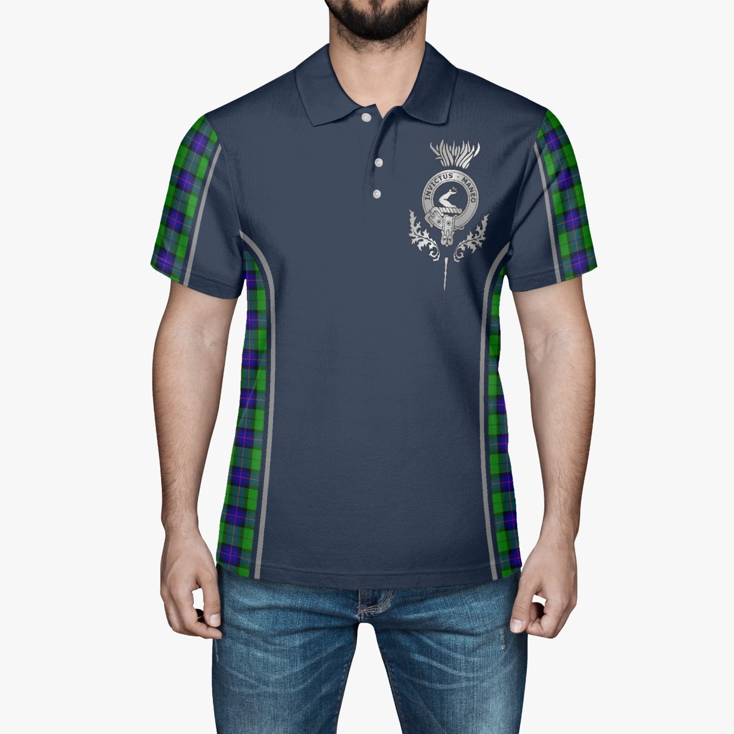 Clan Armstrong Crest & Tartan Polo Shirt