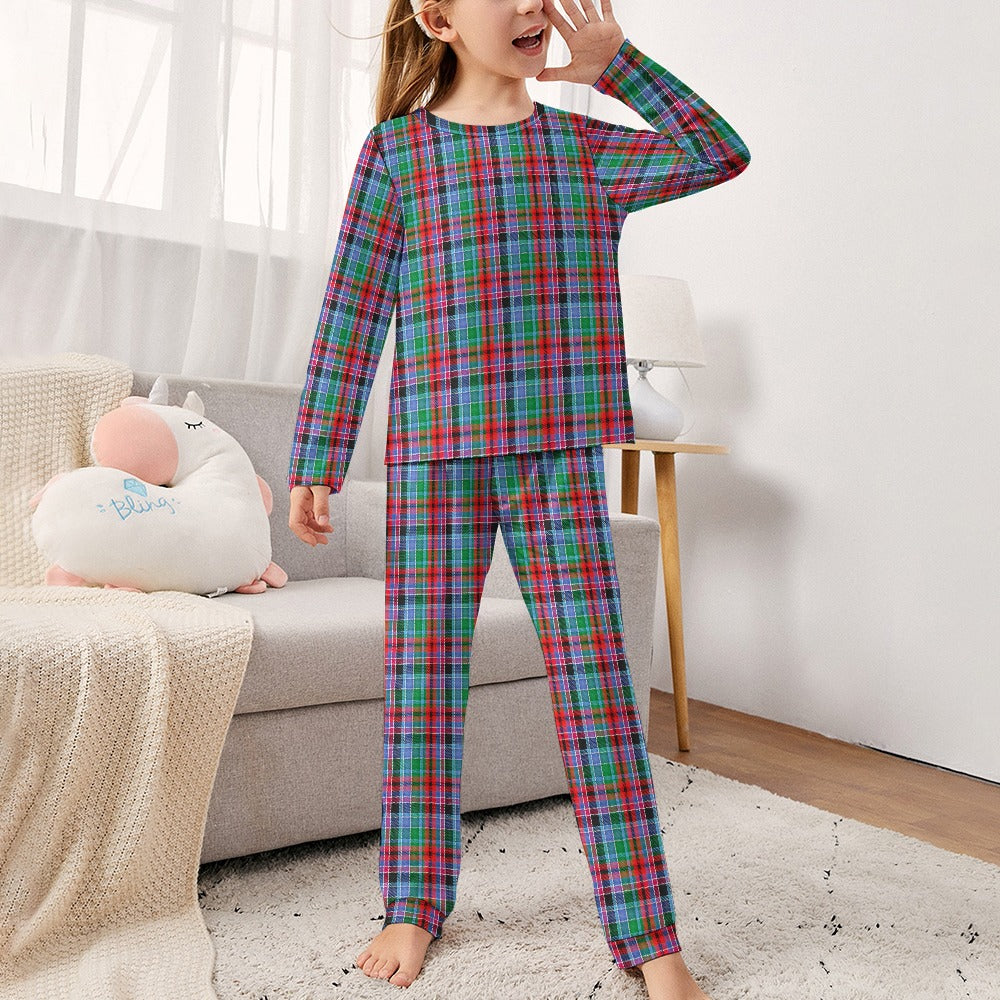 Clan Gordon Red Tartan Girl's Pajama suit