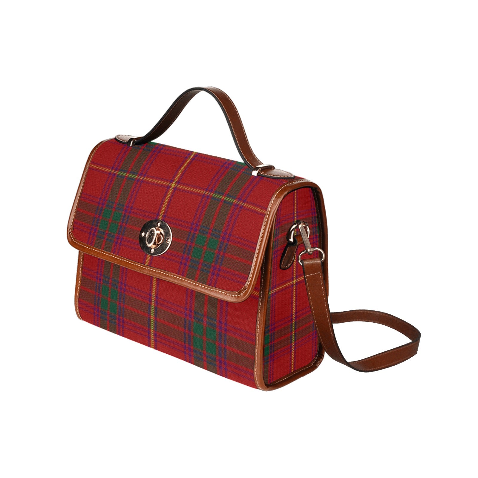 Irish County Galway Tartan Canvas Handbag