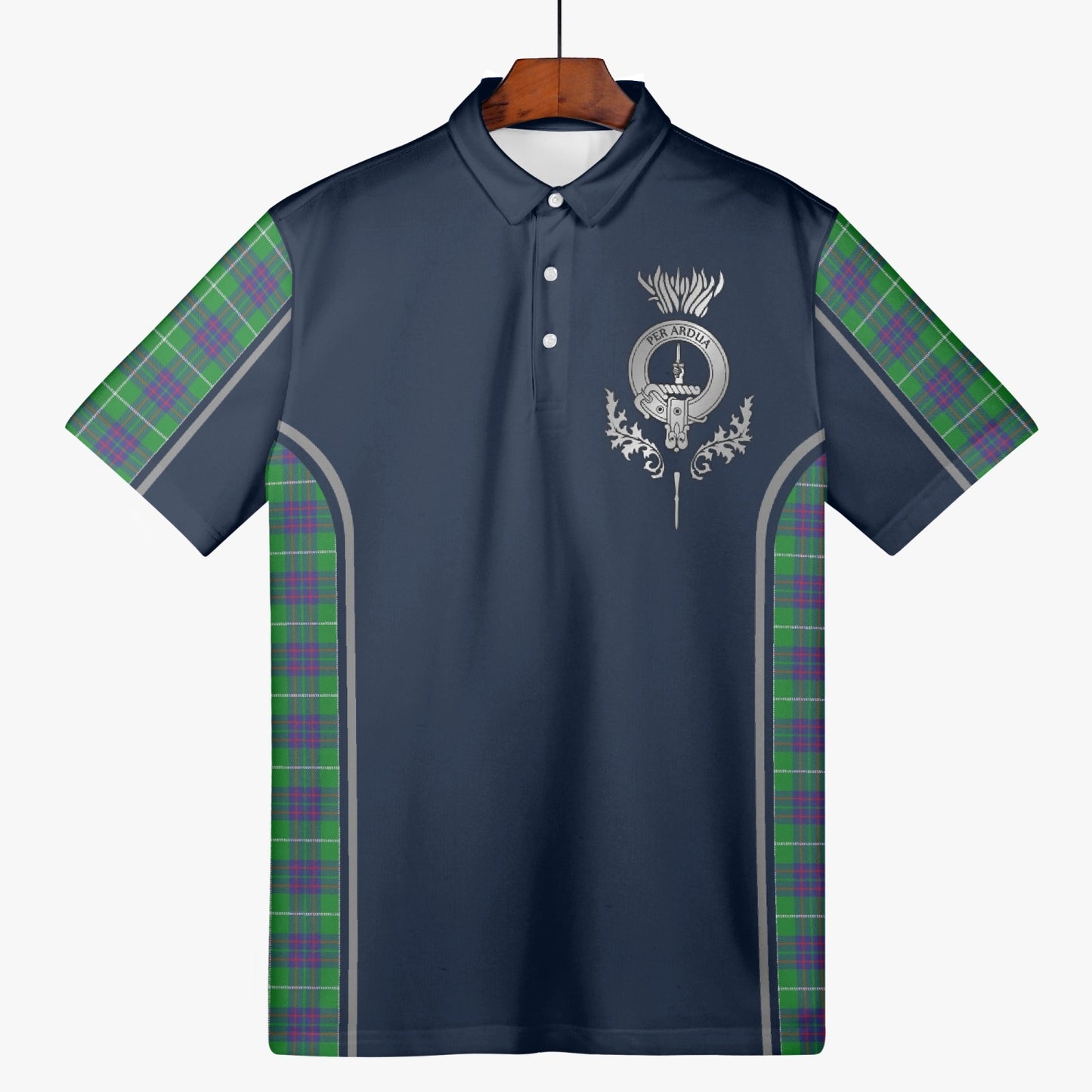 Clan MacIntyre Crest & Tartan Polo Shirt