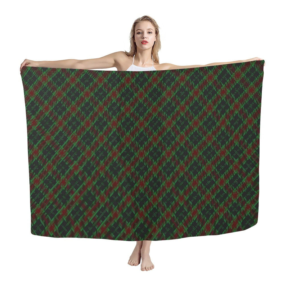 Irish County Carlow Tartan Bias Chiffon Scarf