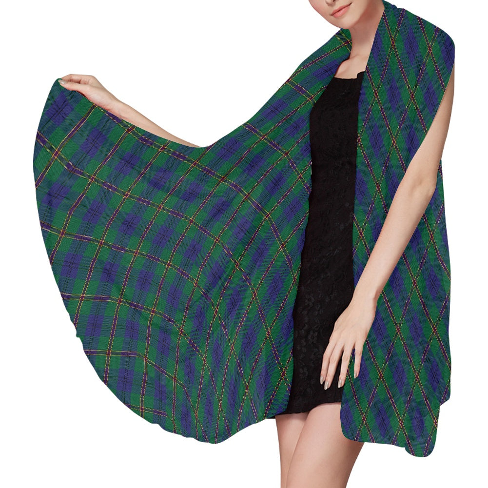 Clan Lowry Tartan Bias Chiffon Scarf