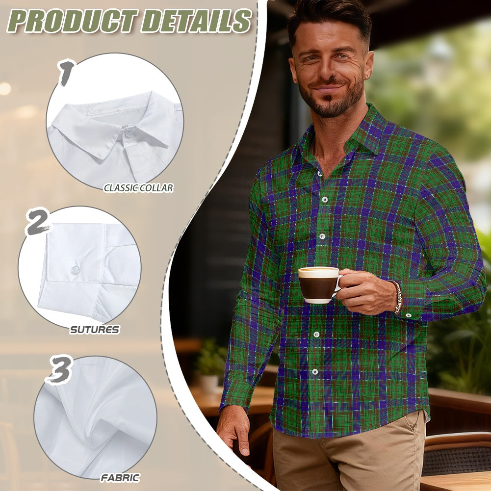 Clan Adams Tartan Men's long-sleeved shirt