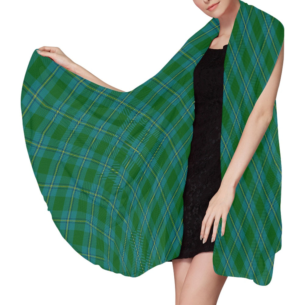 Clan Irving of Bonshaw Tartan Bias Chiffon Scarf