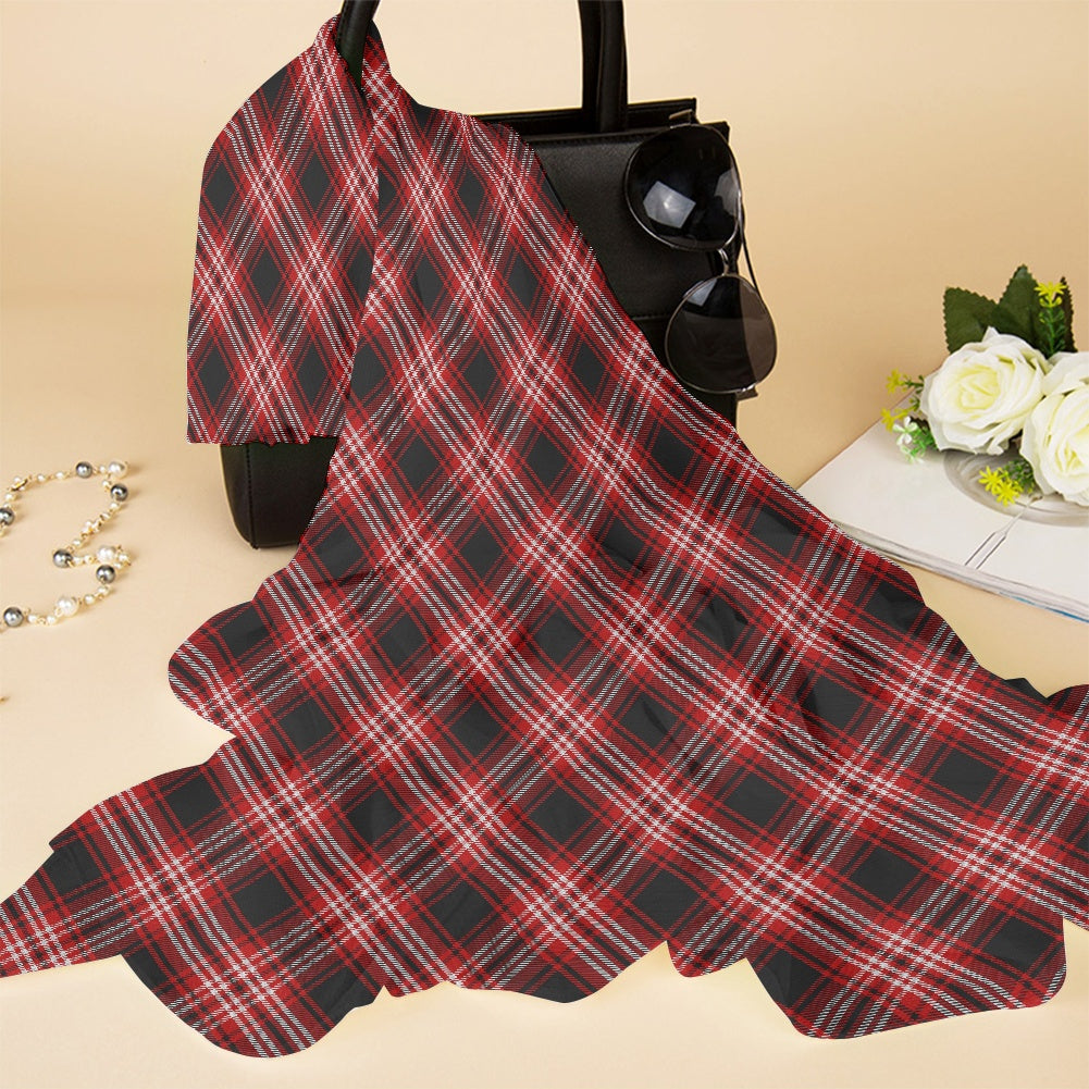 District - Tweedside Tartan Bias Chiffon Scarf
