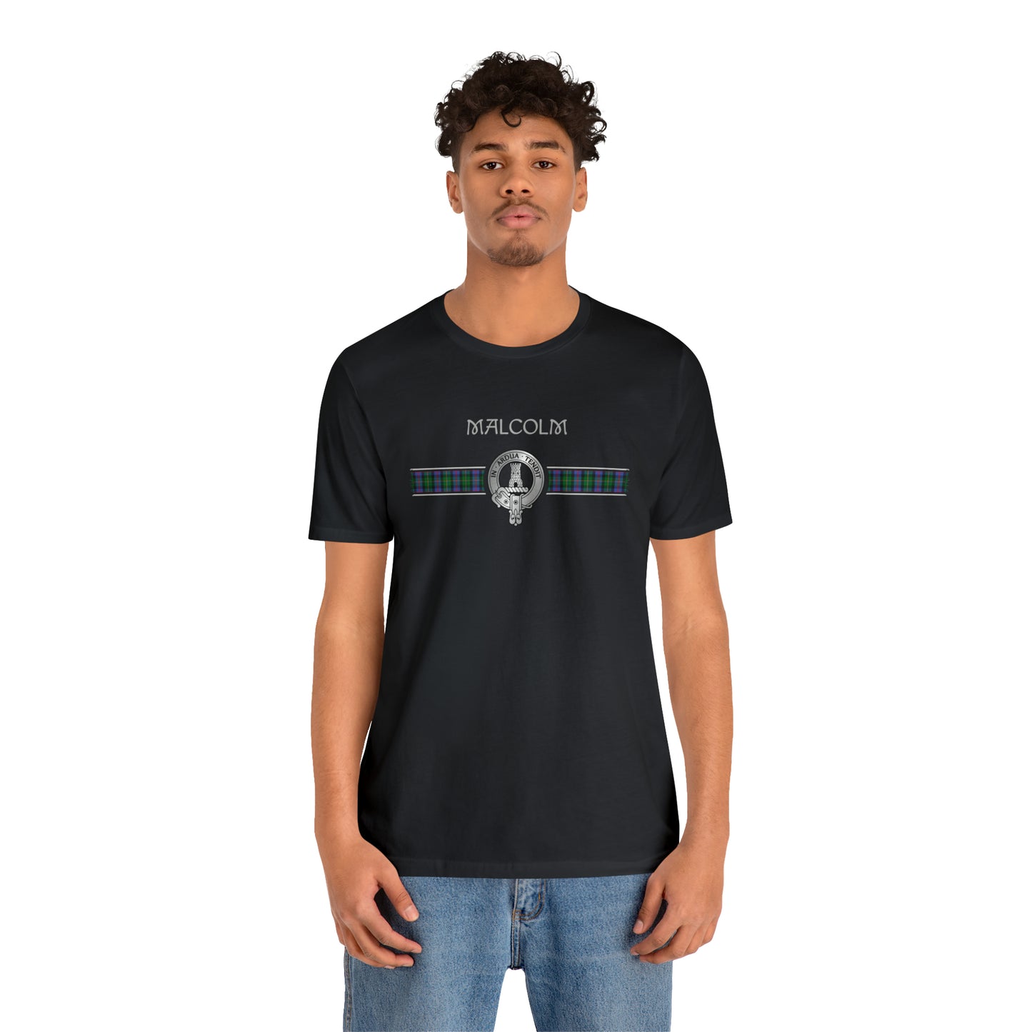 Clan Malcolm Crest & Tartan | Unisex T-Shirt