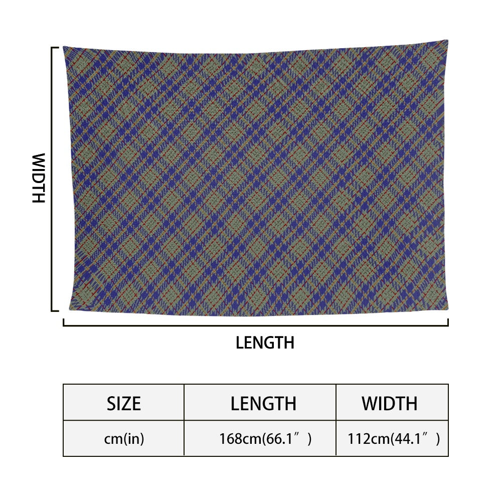 Irish County Kildare Tartan Bias Chiffon Scarf