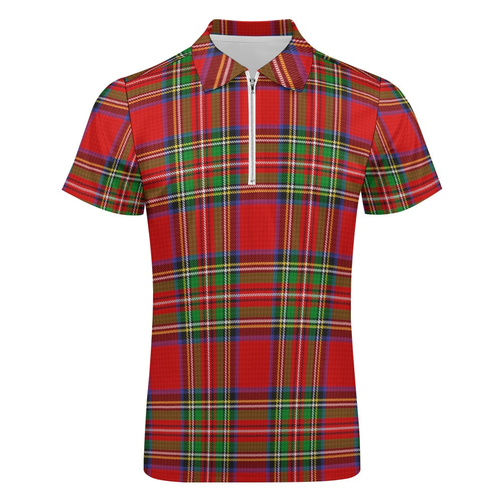 Clan Stewart Tartan Short sleeve polo shirt