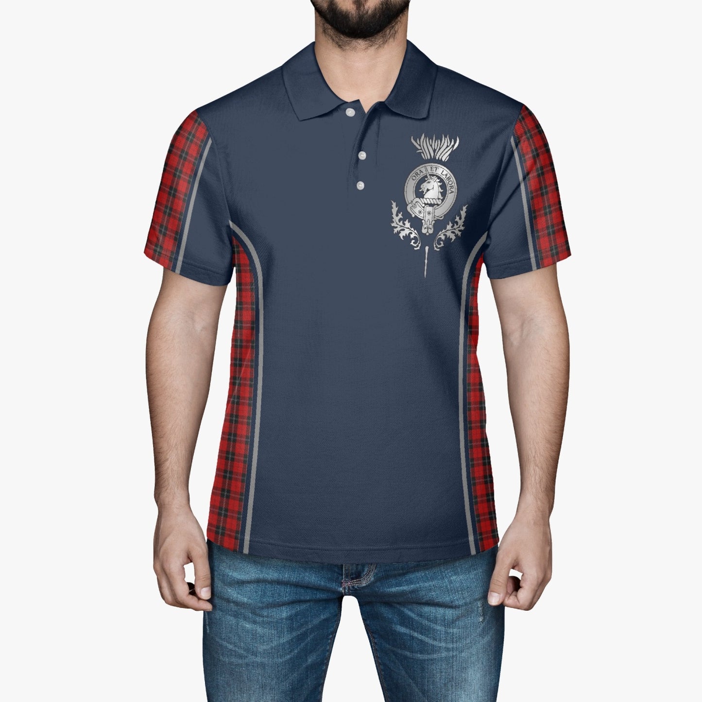 Clan Ramsay Crest & Tartan Polo Shirt