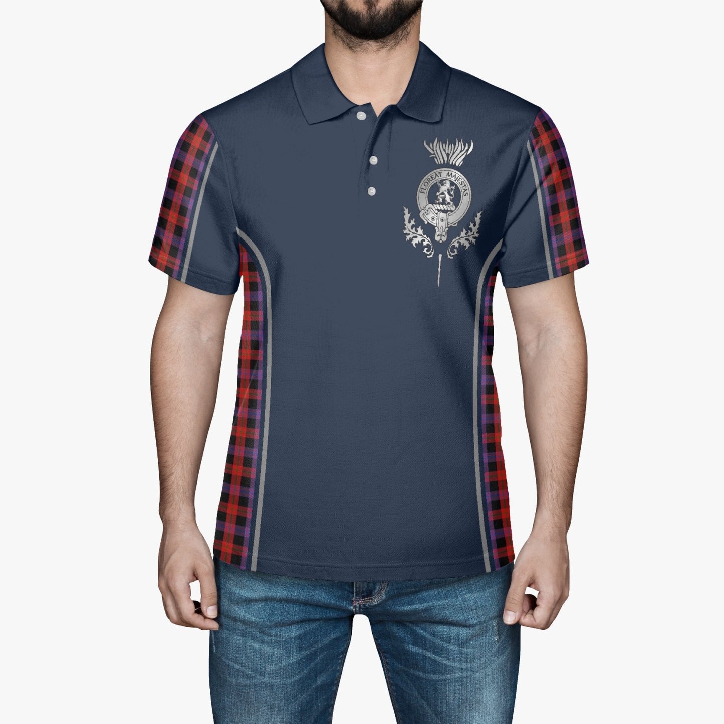 Clan Brown Crest & Tartan Polo Shirt