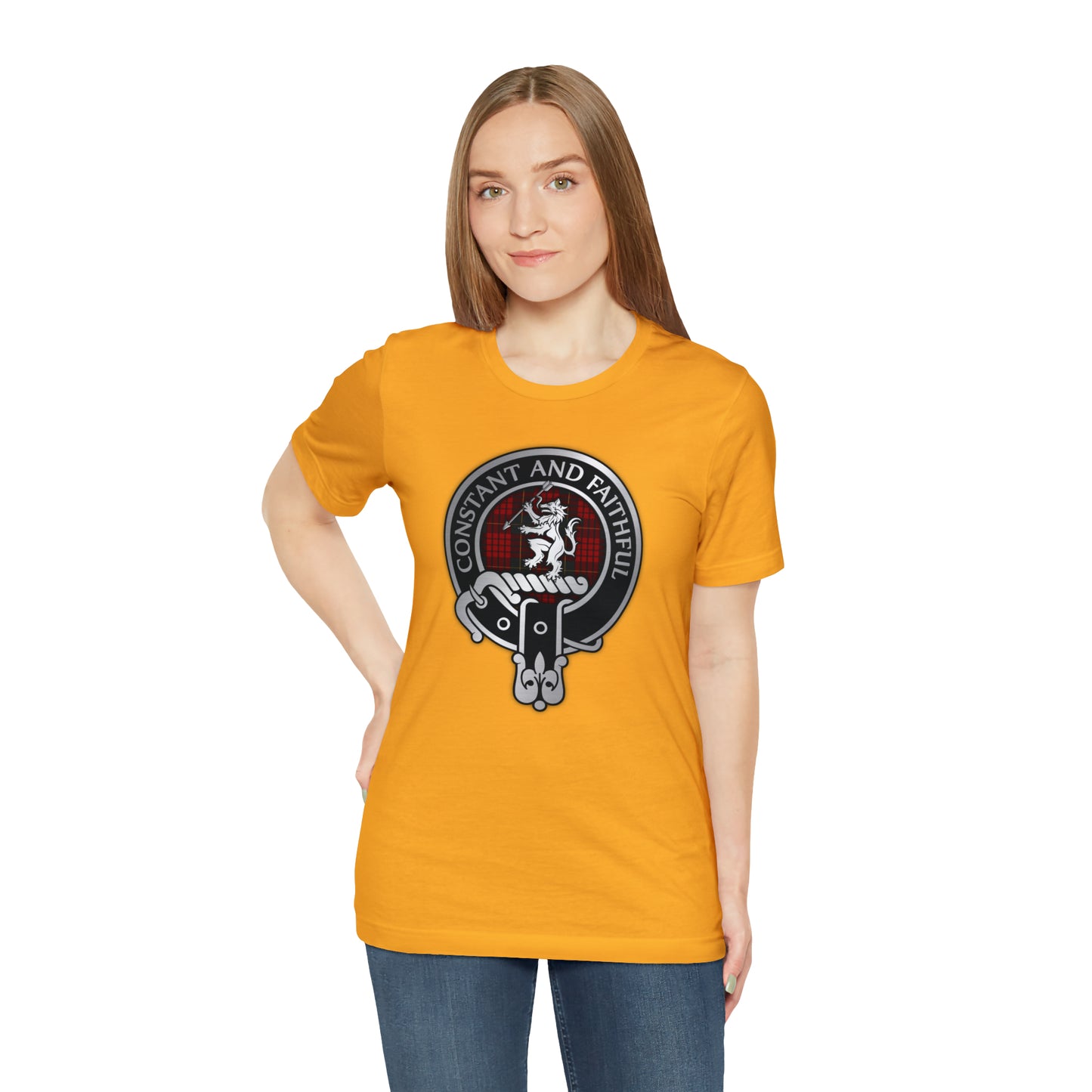 Clan MacQueen Crest & Tartan | Unisex T-Shirt