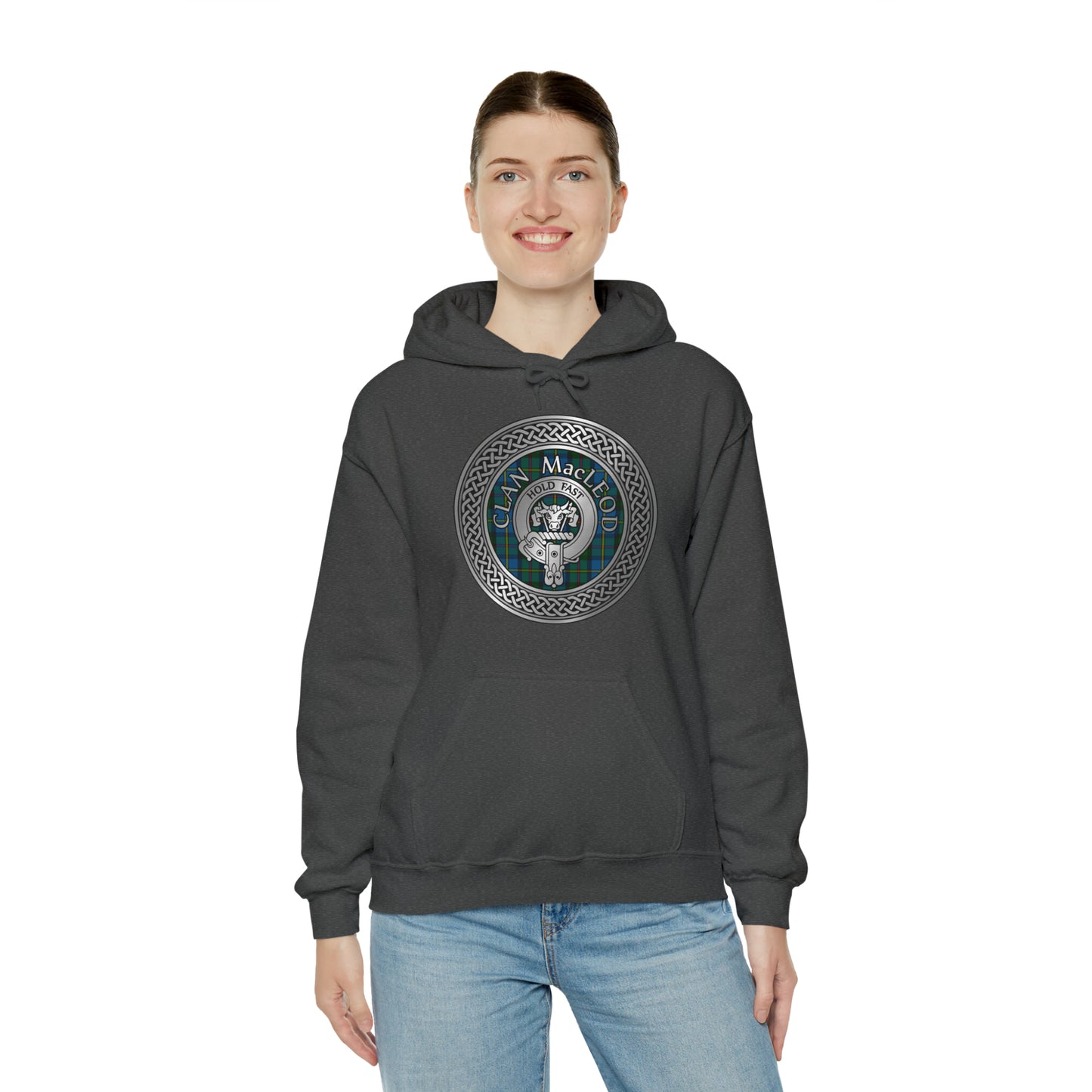 Clan MacLeod Crest & Tartan Unisex Heavy Blend™ Hooded Sweatshirt