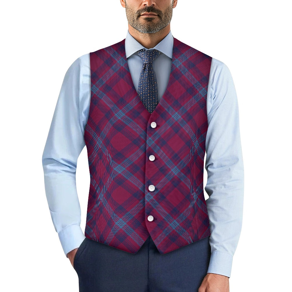 Clan Bennet Tartan Bias Suit vest jacket