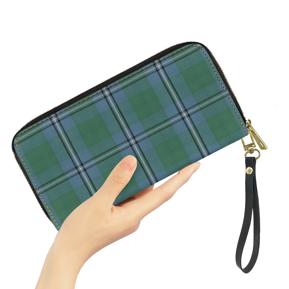 Clan Irvine of Drum Tartan Faux PU Leather clutch bag