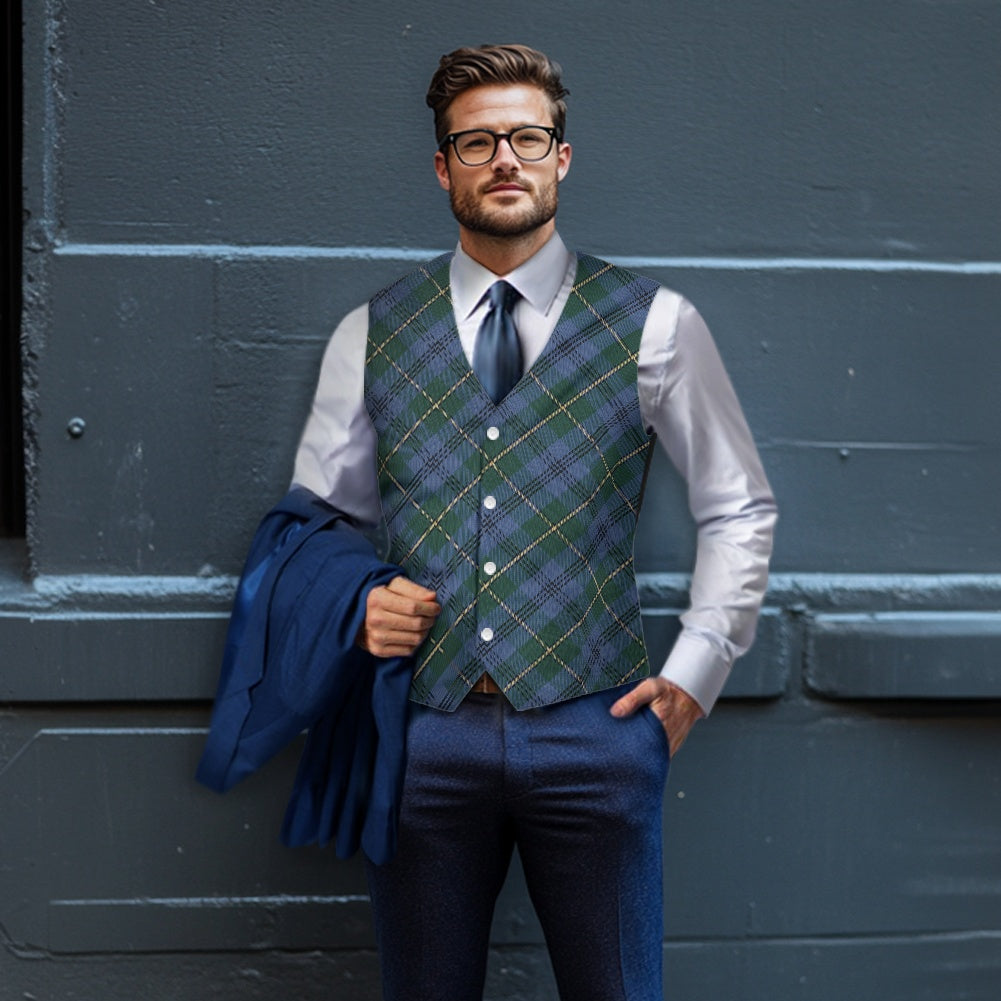 Clan Johnstone Ancient Tartan Bias Suit vest jacket