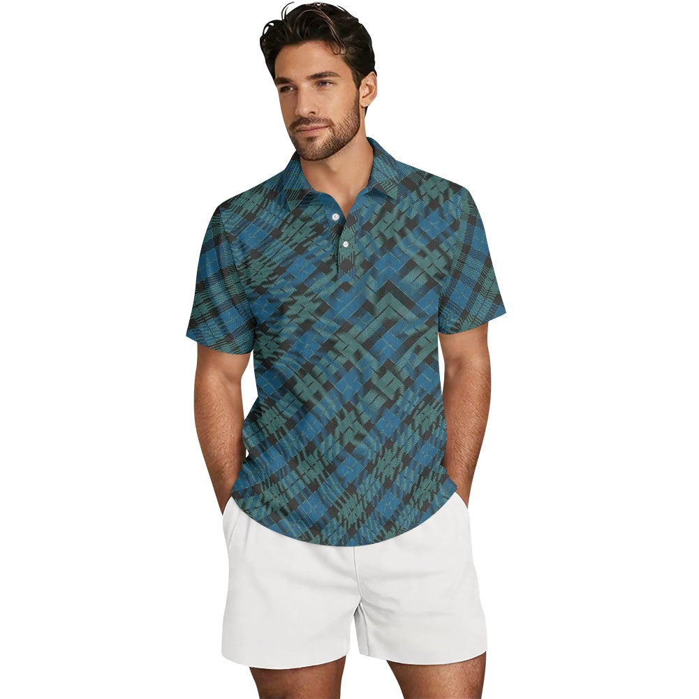 Clan MacKay Ancient Tartan Bias Polo