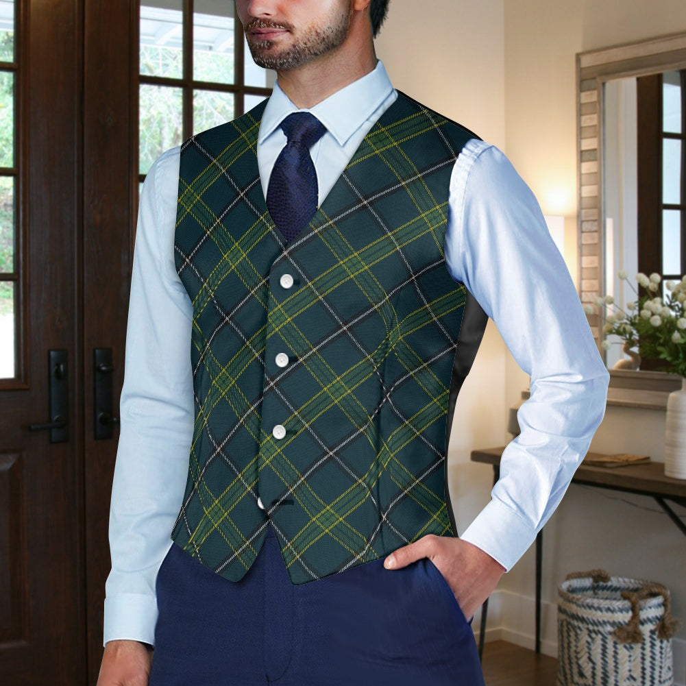 Breizh | Breton | Bretagne Bro-Sant-Breig Tartan Bias Suit vest jacket