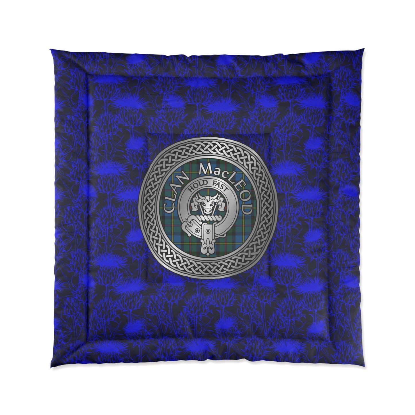 Clan MacLeod Crest & (Harris) Tartan Comforter