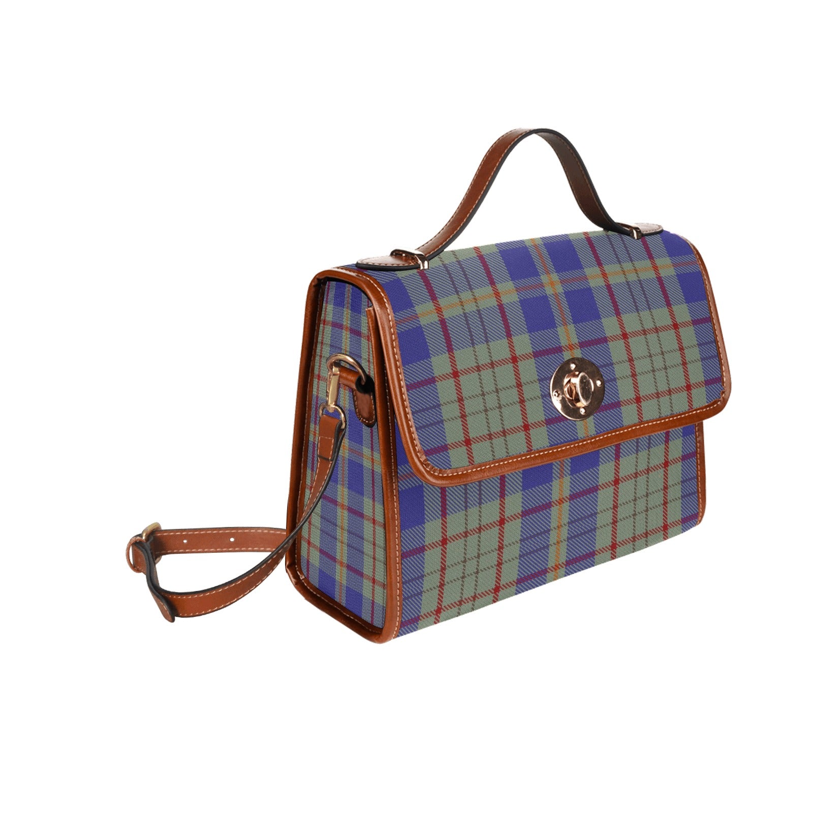 Irish County Kildare Tartan Canvas Handbag