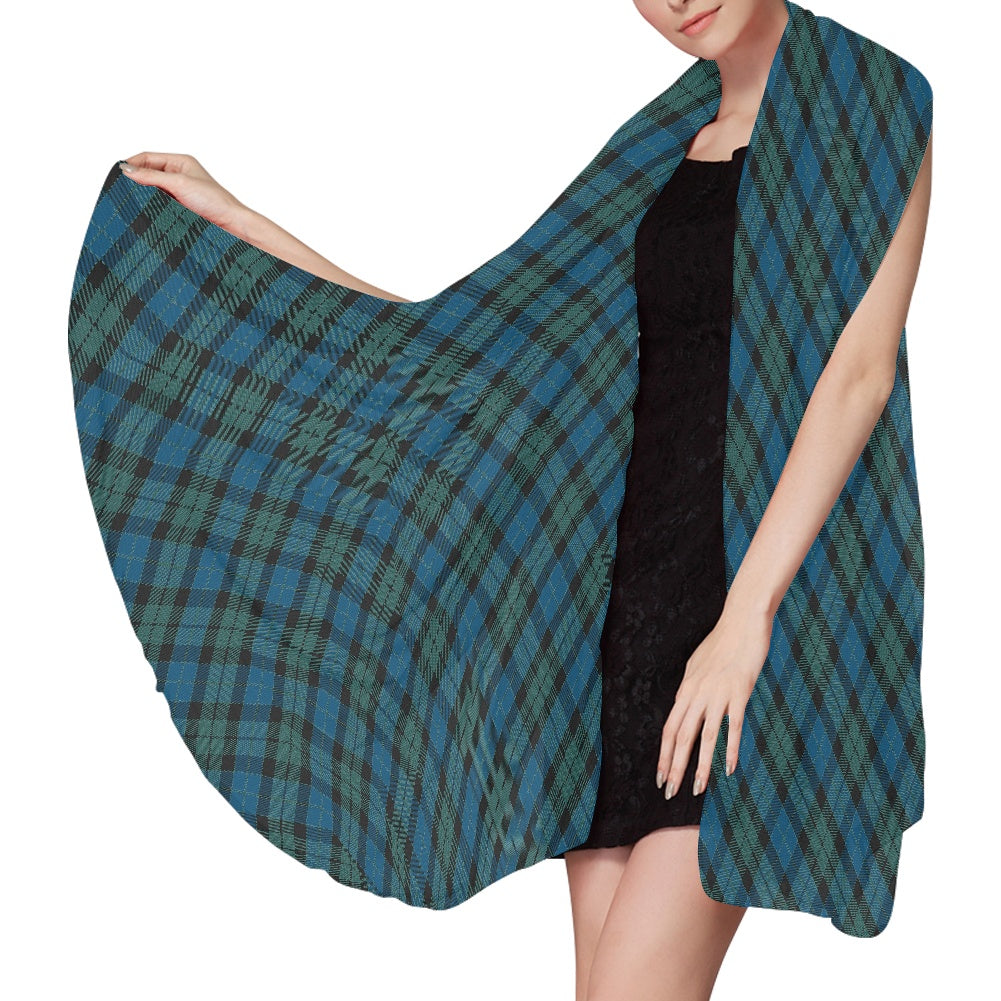 Clan MacKay Ancient Tartan Bias Chiffon Scarf