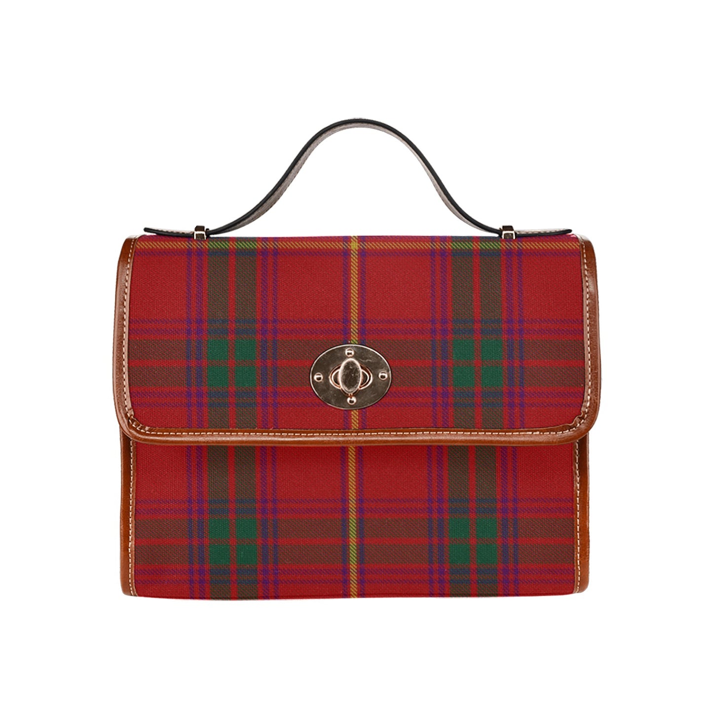 Irish County Galway Tartan Canvas Handbag