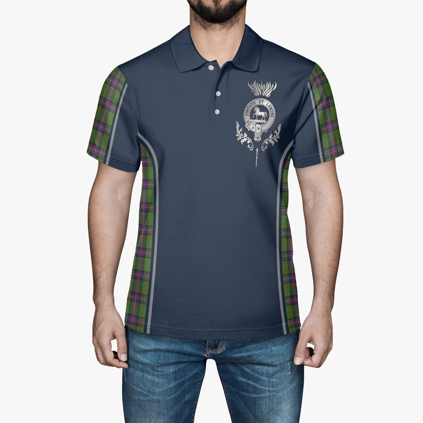 Clan Cochrane Crest & Tartan Polo Shirt