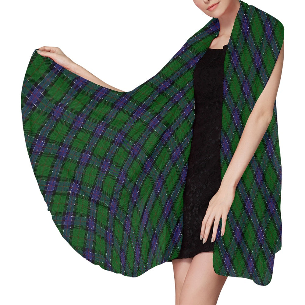 Clan Sinclair Hunting Tartan Chiffon Scarf Bias