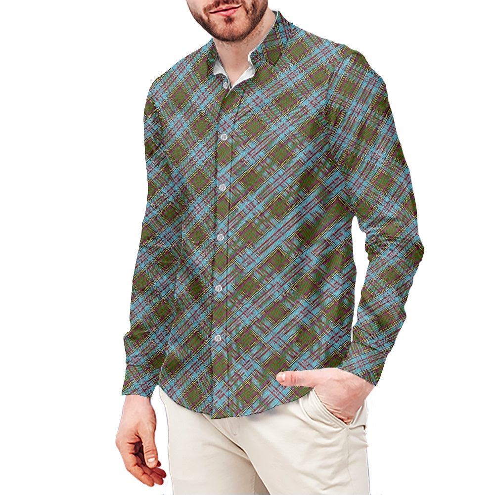 Clan Anderson Tartan Men's long-sleeved shirt