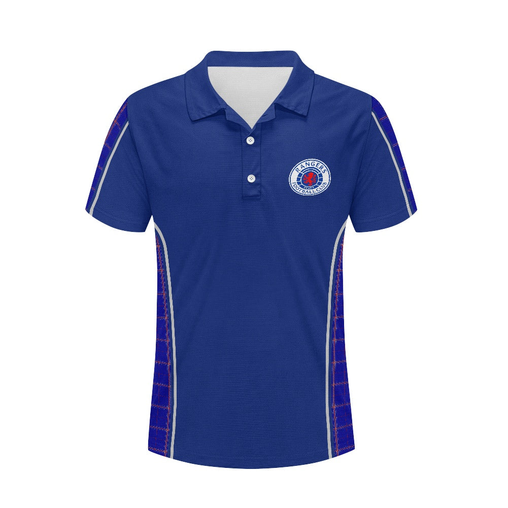 Rangers Lion Crest & Tartan Polo