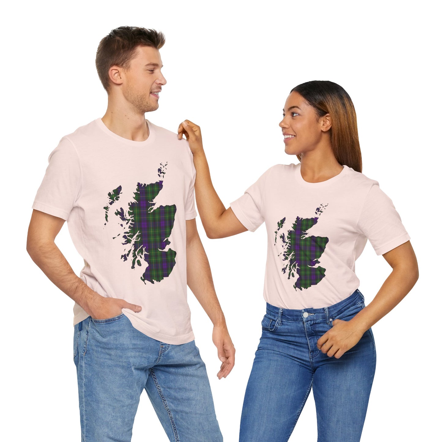 Clan Abercrombie Tartan Map | Unisex T-Shirt