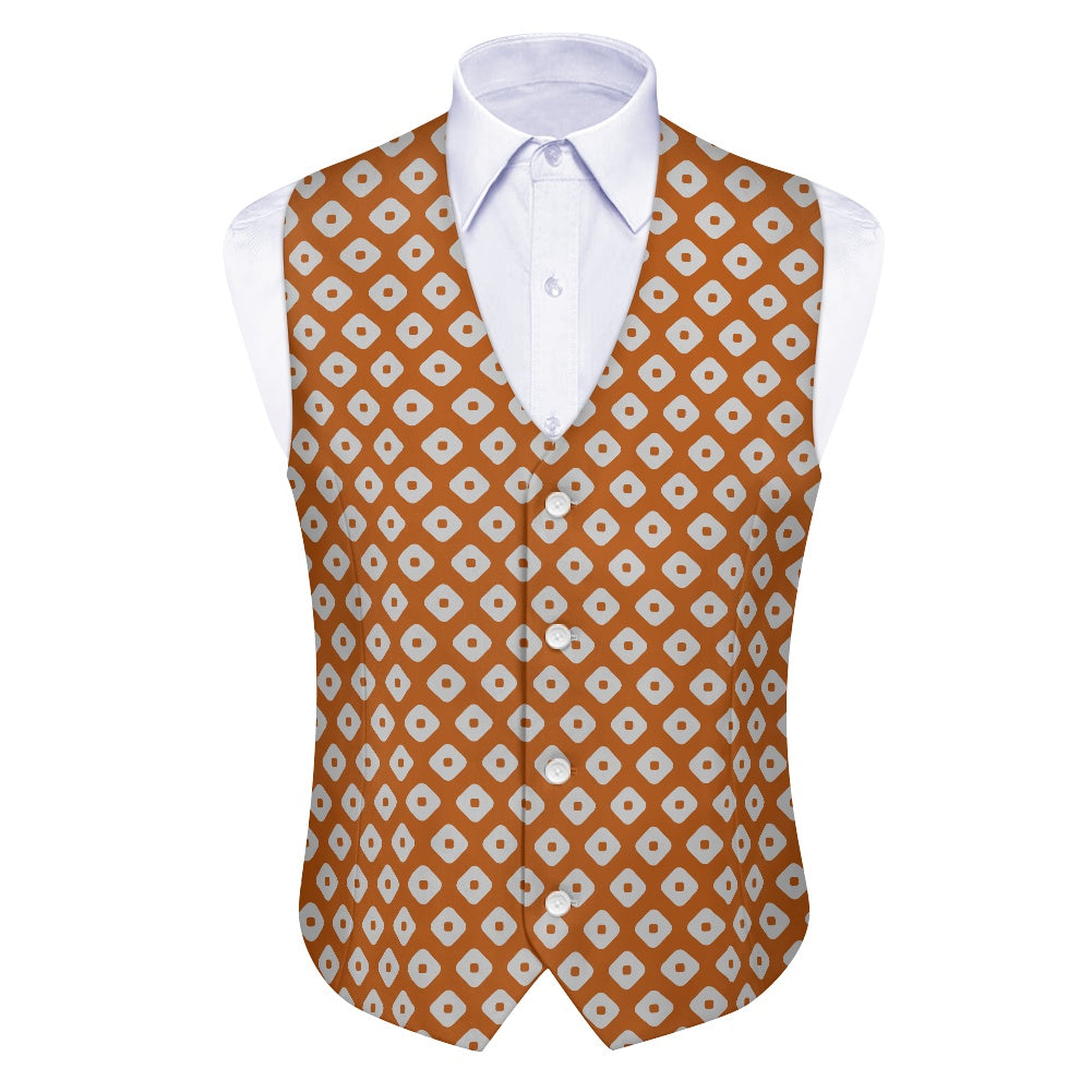 Wagara - Kanoko Brown Suit vest jacket