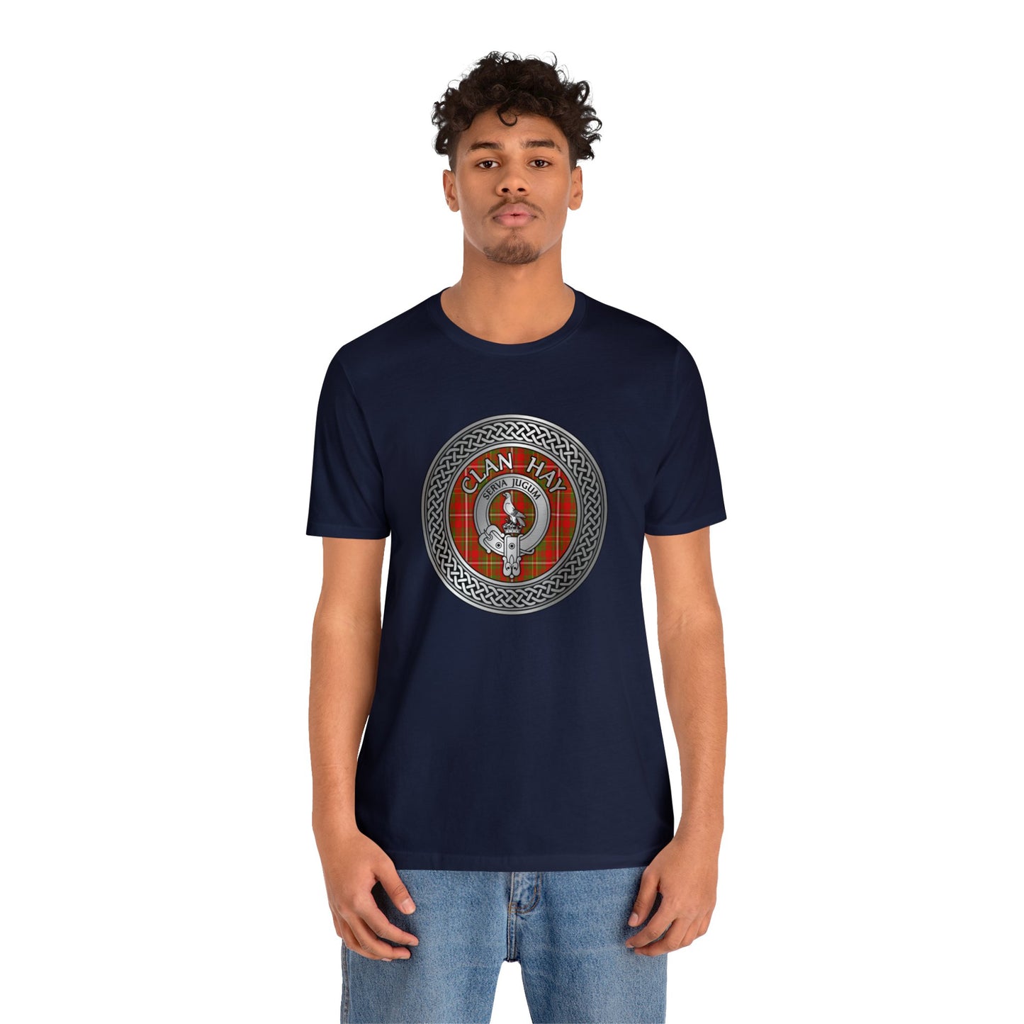 Clan Hay Crest & Tartan Knot T-Shirt