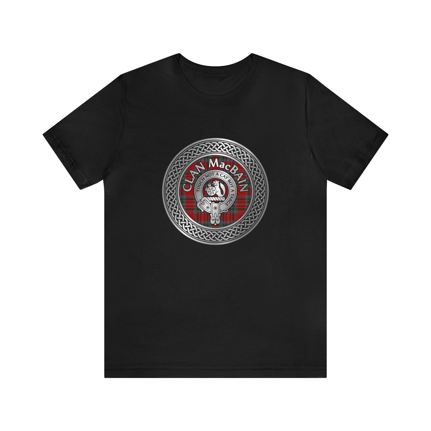 Clan MacBain Crest & Tartan Knot | Unisex T-Shirt