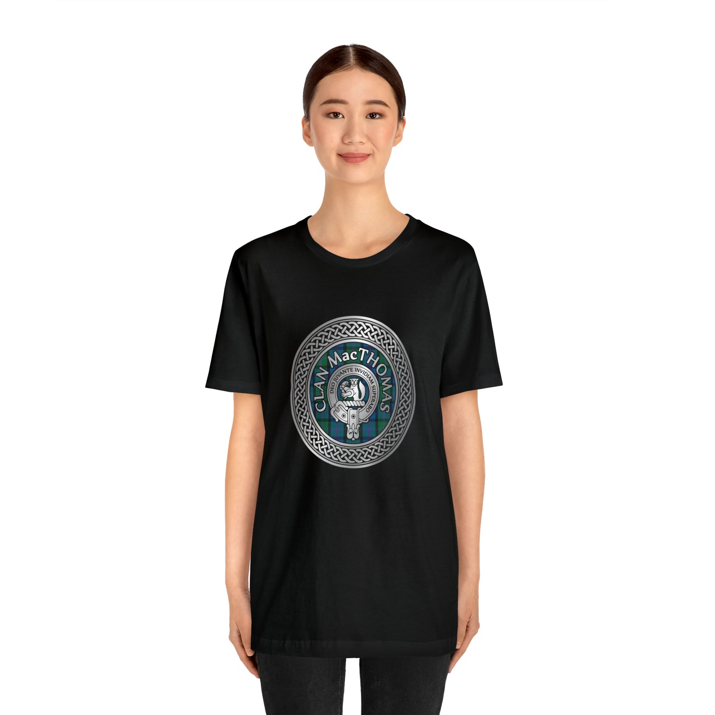 Clan MacThomas Crest & Tartan Knot | Unisex T-Shirt